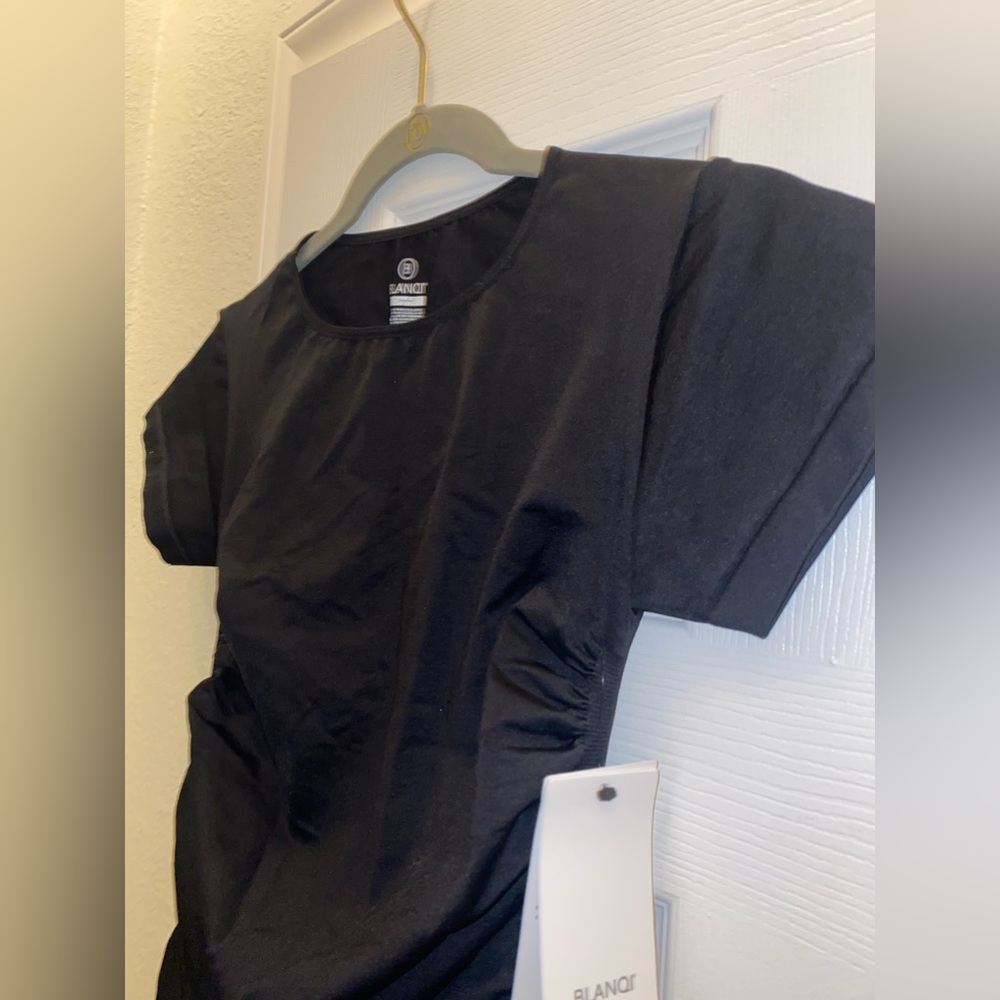 NWT BLANQI EVERYDAY BLACK CAP SLEEVE MIDI MATERNITY DRESS💕🖤💖 SIZE SMALL - Picture 9 of 10